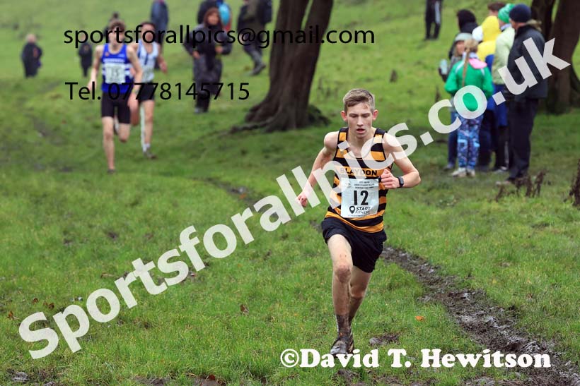 Mens under-17s 2023 NECAA Cross Country Relays, Thornley Hall Farm, Peterlee, County Durham. Photo: David T. Hewitson/Sports for All Pics